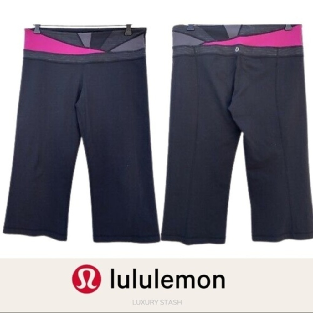 ⚫️ LULULEMON REVERSIBLE CROPPED LEGGINGS SIZE 4​​​